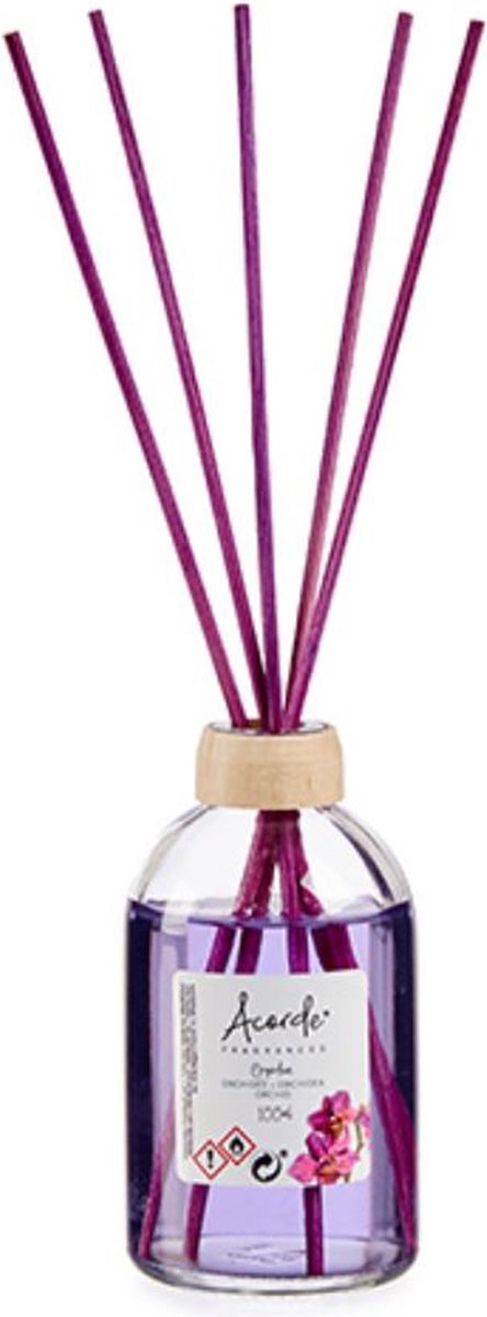 Acorde Geurstokjes Mikado Orchidee 100 Ml Glas Transparant/paars