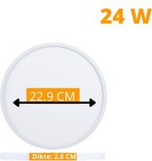 Exalight Ronde Plafondlamp - Woonkamer Lamp - Slaapkamer Lamp - Led Verlichting - Wit - 24W - 22.9 Cm - Koud Wit Licht