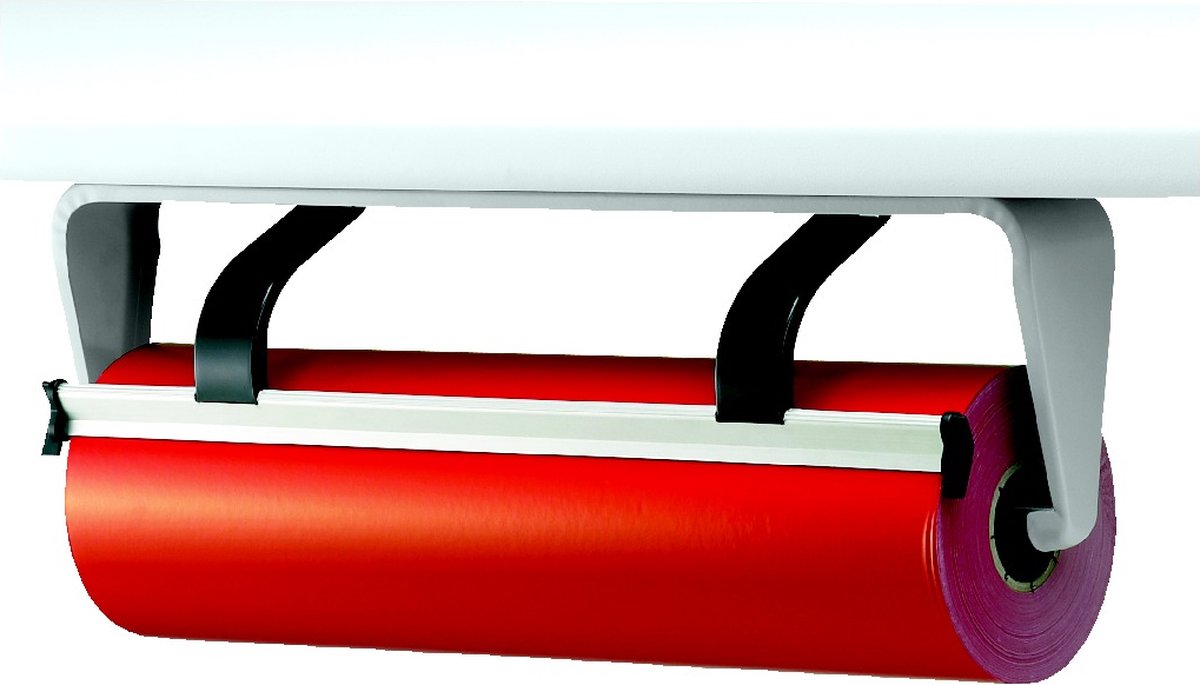 Papierrolhouder, inpakpapierhouder, cadeaupapierhouder 30cm gladmes ondertafel