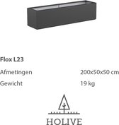 Polyester Flox L23 Langwerpig 200x50x50 cm. Plantenbak