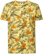 Petrol Industries - Heren Botanical T-shirt - Geel - Maat XL