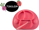 Timilon Kinderbord - Baby Servies - Met Zuignappen - Met Lepeltje - Roze