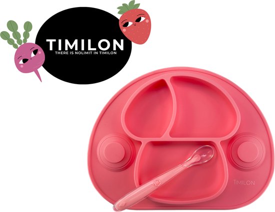 Timilon Timilon Kinderbord - Baby Servies - Met Zuignappen - Met Lepeltje ...