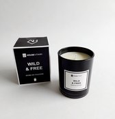 Housevitamin - Bougie parfumée - Bougie - Wild and Free - Zwart - Wit - 10x8cm