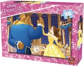 Disney puzzel - 50 stukjes - vanaf 4 jaar - Bella en het Beest - sprookjes puzzel - 30x20 cm - King - 1 stuk