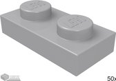 LEGO Plaat 1x2, 3023 Licht blauwgrijs 50 stuks