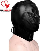 SM Masker PRO Black  | BDSM | Sex masker | Zeer luxe uitvoering | Hoge kwaliteit | Ritsen bij de ogen en mond | Verstelbaar