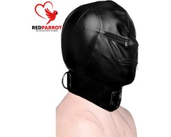 SM Masker PRO Black  | BDSM | Sex masker | Zeer luxe uitvoering | Hoge kwaliteit | Ritsen bij de ogen en mond | Verstelbaar