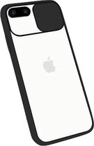 Backcase CamShield Slide Cover Camera Bescherm ing iPhone 8 Plus Zwart- Telefoonhoesje - Smartphonehoesje - Zonder Screen Protector