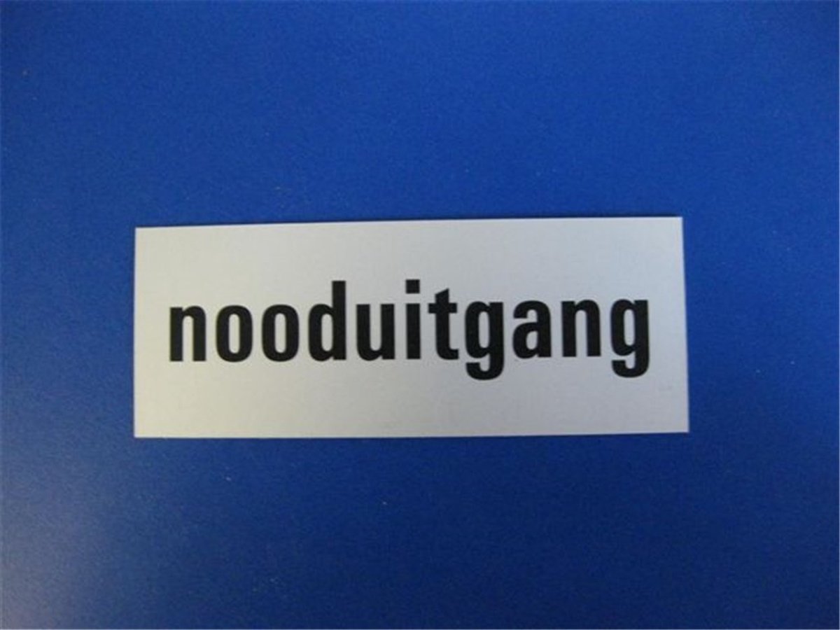 Tekstplaat 130X50Mm Alu Nooduitgang