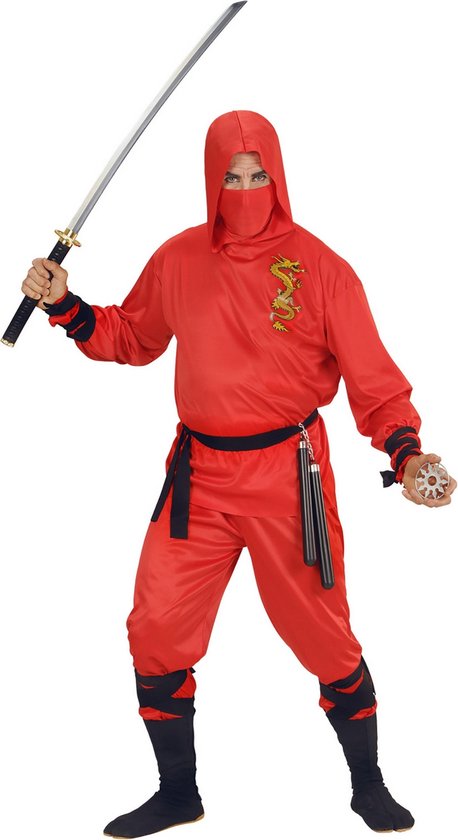 Ninja & Samurai Kostuum | Japanse Ninja Rode Draak Kostuum | Large | Carnaval  kostuum... | bol.com