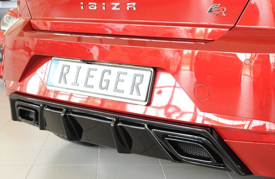 RIEGER - SEAT IBIZA (FR) KJ - PERFORMANCE DIFFUSER DUAL EXIT L + R - GLOSS BLACK