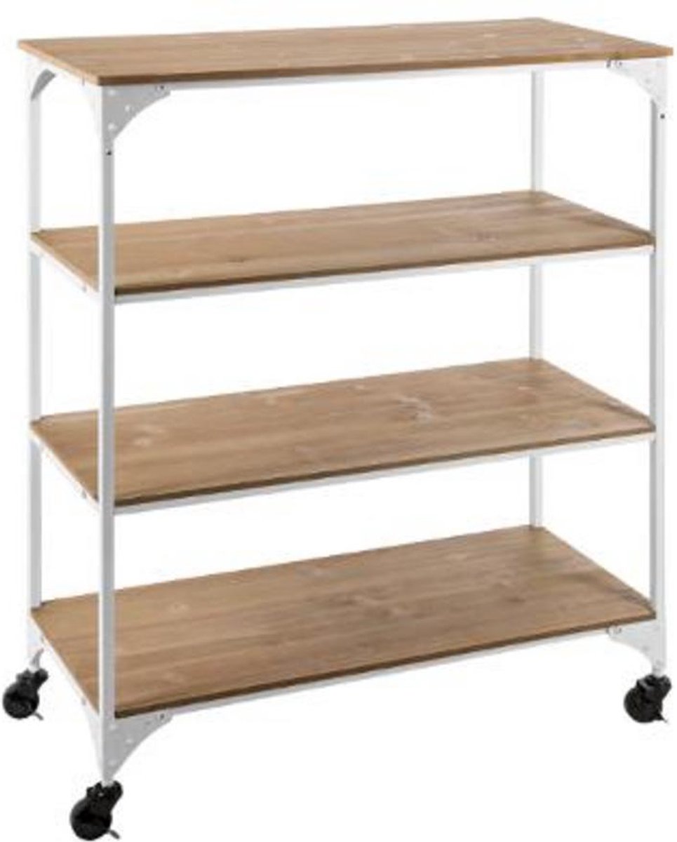 Atmosphera - Opbergmeubel op wielen - 4 Planken - 82x36x101cm