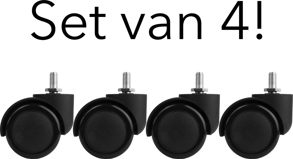 Set Heavy Duty Zwenkwielen (4 stuks