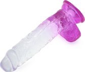 Kiotos Cox Color Gekleurde Dildo 10 - transparant/paars