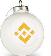 Binance coin kerstbal wit |set van 2 BNB kerstballen |Crypto kerstballen set van 2 stuks| Binance coin cadeau| Crypto cadeau| Bitcoin cadeau