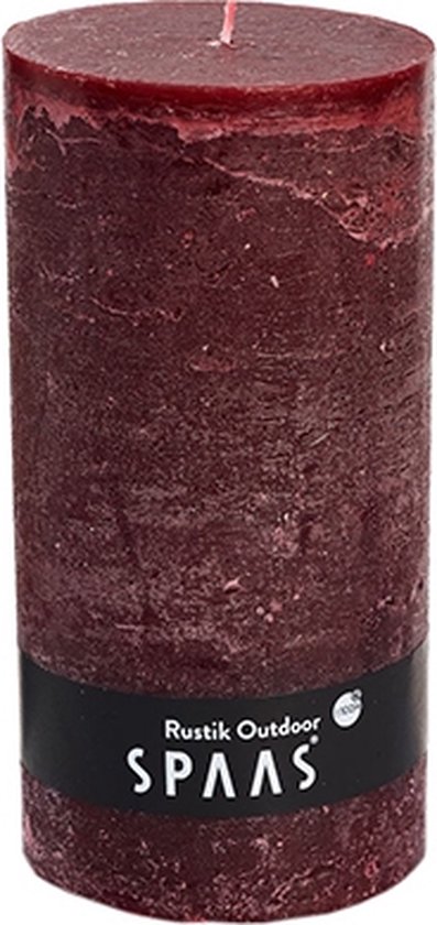 Spaas Rustieke cilinderkaars 100/200 - wijnrood