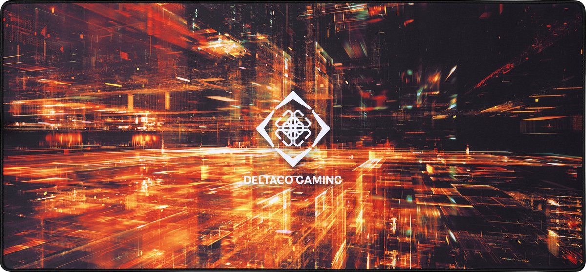Deltaco DMP430 - Gaming Muismat XXL - Limited Edition - 120x60cm - Polyester - Zwart/Oranje