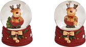 Sneeuwbollen met Elandjes - Rendieren - set van 2 stuks