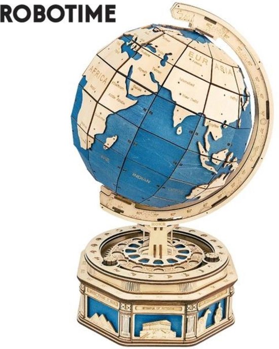 Tot ziens Trots Sociologie Robotime 8 Wereldwonderen kluis - Rokr - Globe - Wereldbol - Sterrenbeeld -  Houten... | bol.com