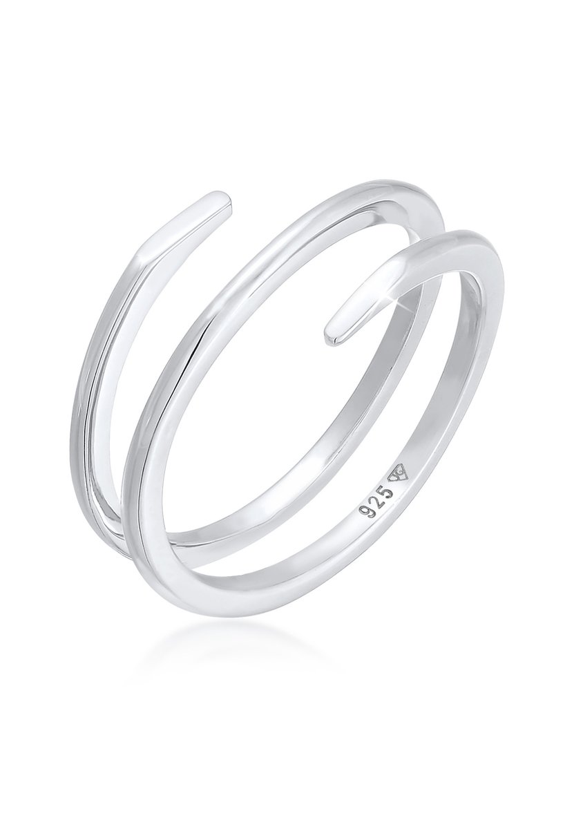 Elli - Ring - Dames Wikkel Gedraaid Filigraan Trend in 925 Sterling Zilver - Dames