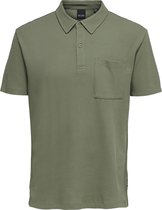 ONLY & SONS ONSALF REG POCKET WAFFLE POLO  Heren Poloshirt - Maat XL