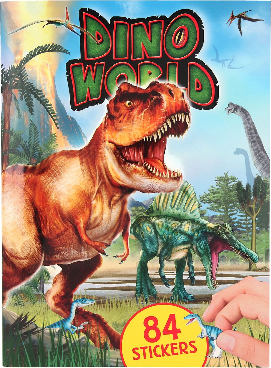 Livre d'autocollants Dino World avec des autocollants gonflés | bol.com