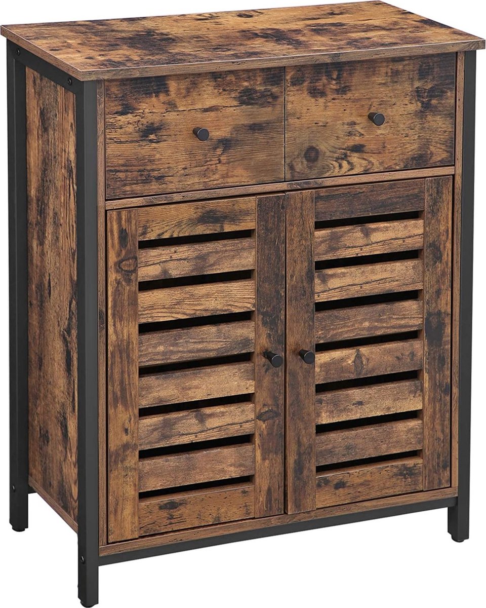 Parya Home - Industrieel Dressoir - 2 Deuren en 2 lades - Bruin