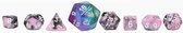 Dobbelsteen - Tiny Dice 10mm (klein) Black & Pink dobbelstenen voor o.a. Dungeons & Dragons