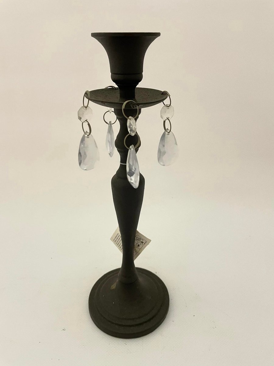 J-Line kandelaar nial. druppels smeedijzer donkerbruin 30cm