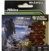 Lacy schoenveters Hikies - dark brown/light brown- 120 cm lang en 4mm dik - Extra sterk - rond