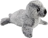 Pluche kleine knuffel dieren grijze Zeehond pup van 35 cm - Speelgoed knuffels zeedieren - Leuk als cadeau