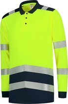 Tricorp Poloshirt High Visibility Bicolor Lange Mouw 203008 - Geel - Maat 6XL