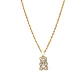 Ketting bear with me strass gold