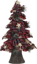 LuxuryLiving - Kerstboom - DKD Home Decor - Polyester - Sterren - 32 x 14.5 x 51 cm - Rood / Groen