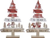 LuxuryLiving - Kerstboom - DKD Home Decor - Hout MDF - 2 pcs - 22 x 5 x 34 cm