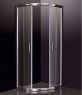 Cabine de douche - Semi-circulaire - 90x90x180 cm - Porte coulissante - Sans receveur de douche