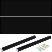Furnibella - Plakfolie schoolbordsticker zelfklevend PVC zwart 60 x 200cm