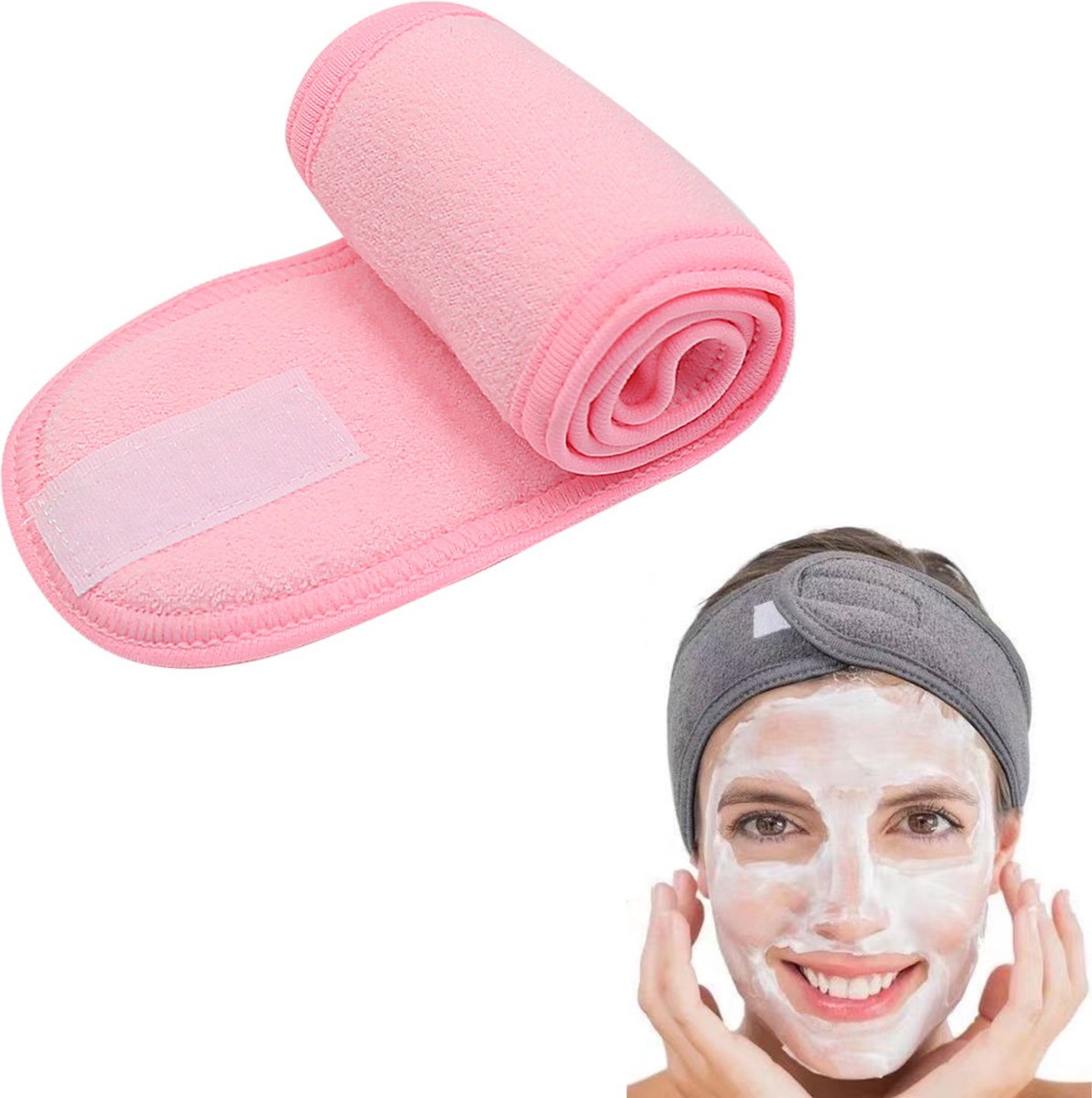 Hoofdband voor het wassen van je gezicht, met palmboom en slak, spa