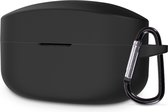 YONO Hoesje geschikt voor Sony WF-1000XM4 - Siliconen Case met Clip - Zwart