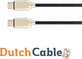 DutchCable USB C oplaadkabel 1 meter - USB C - 1 Meter - 60W - 2.0 - Type-C PD 2.0 60W Flash oplaadkabel - oplaadkabel - Gold