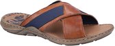 Rieker Slippers cognac Textiel - Maat 40