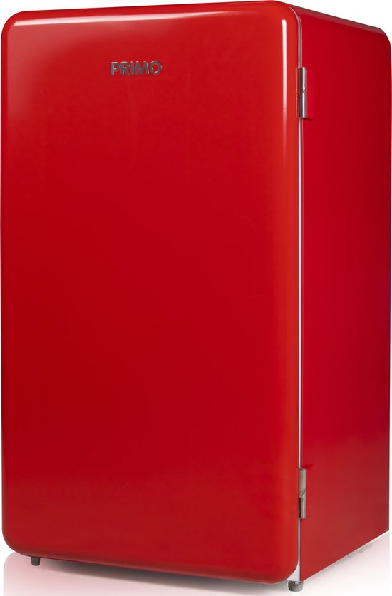 Tafelmodel koelkast: PRIMO PR109RKR Retro Koelkast - Tafelmodel - 93L - F - Rood, van het merk PRIMO