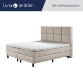 Luna Bedden - Boxspring Luna - 160x200 Compleet Beige 8vaks Bed