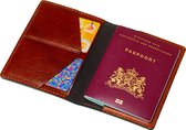 Mutsaers® Leren Paspoorthouder - Luxe Paspoort Hoesje Leer - Paspoorthouder - Reisetui - The Holder - Kastanje