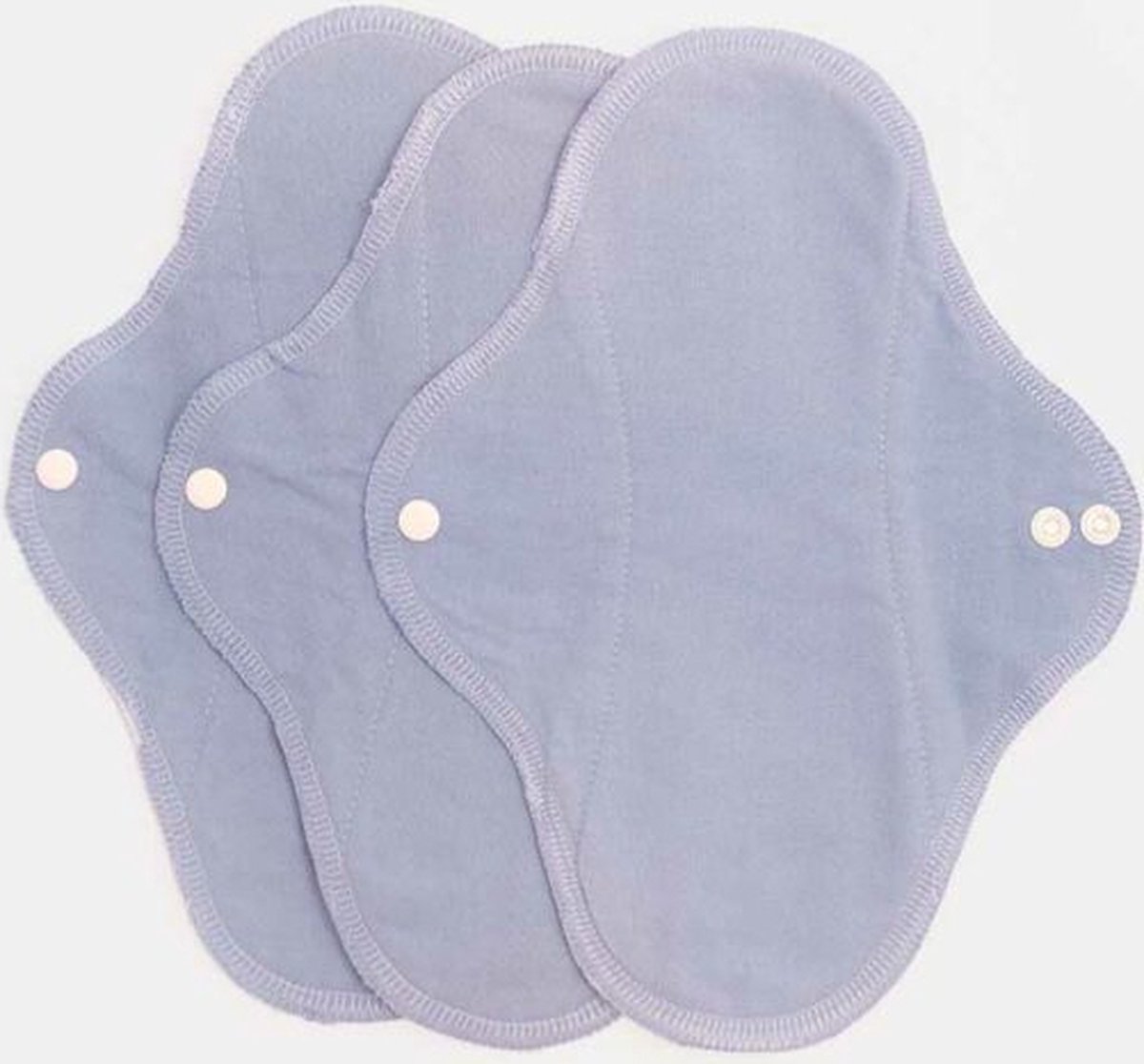 Goedkoopste ImseVimse wasbaar maandverband - 3 stuks - Normaal/dagverband - zero waste kleur - Denim effen - blauw