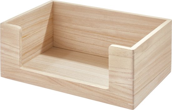 La boîte de rangement Home Edit en bois (boîte de rangement E) - Collection Bois