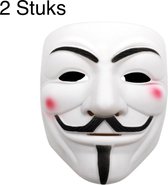 Anonymous Masker - 2 Stuk(s) - V For Vendetta - Carnaval - Kleding - Masker