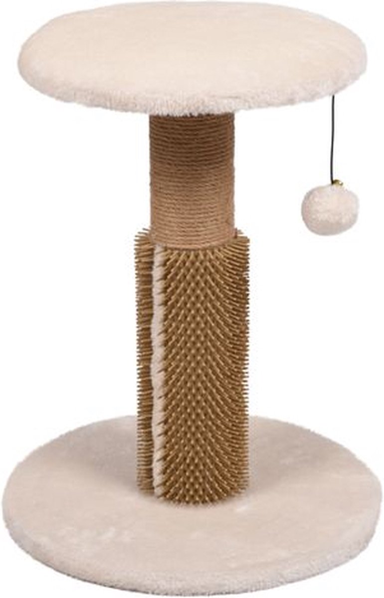 Zooselect - Krabpaal Bea - Crème - 32 x 32 x 40.5 cm
