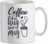 Mok 'Coffee is a hug in a mug' | Coffee| Koffie| Kadootje voor hem| Kadootje voor haar